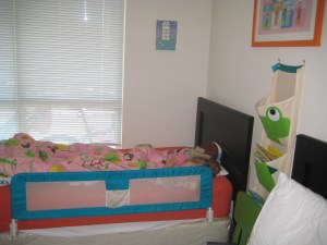 C's bed. More like home.